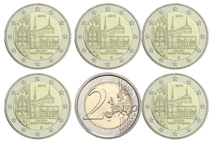 Allemagne 2 Euro 2013 – Monastère de Maulbronn – Série complète A D F G J