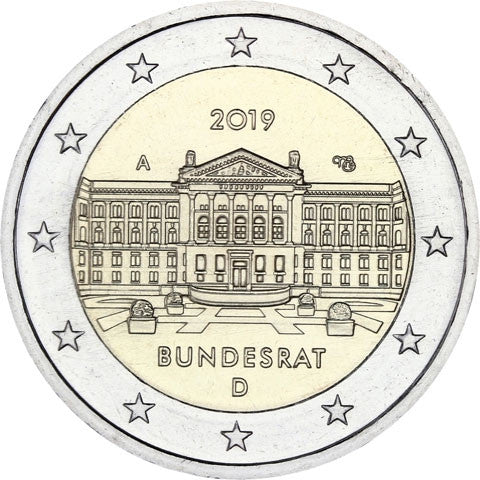Allemagne 5 x 2 euros 2019 – Conseil fédéral – Marque d'atelier ADFGJ