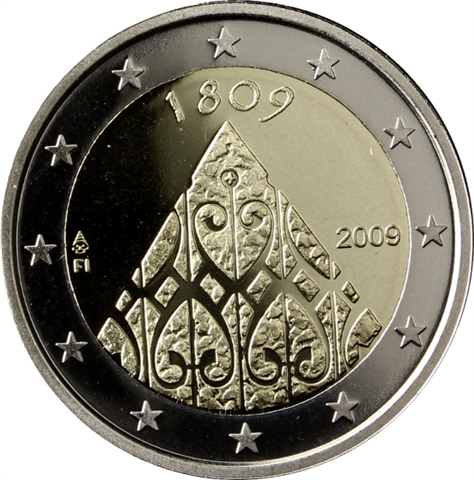 Finlande 2 Euro 2009 PP – 200 ans d'autonomie