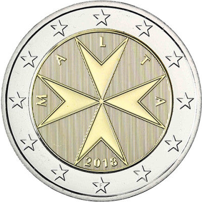 Malte 2 Euro 2018 bfr. Croix de Malte Mzz. F