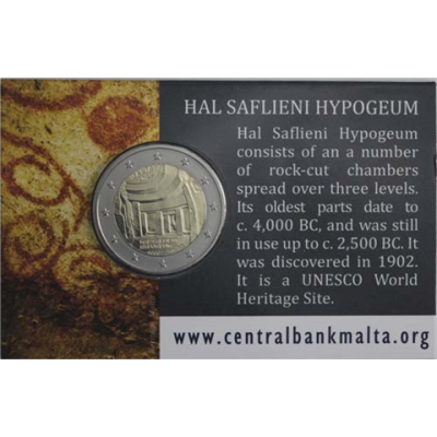 Malte 2 Euro 2022 Hypogée de Hal-Saflieni à Coincard