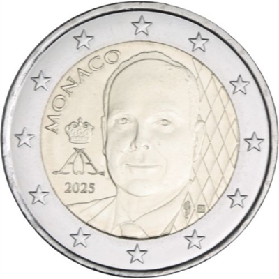 Monaco 2 Euro 2025 - 20e anniversaire de l'accession au trône du prince Albert II