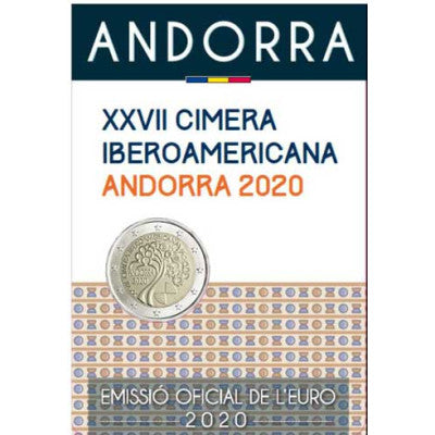 Andorre 2 Euro 2020 CoinCard - Sommet Ibéro-Américain
