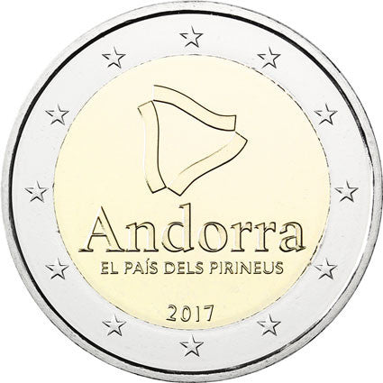 Andorre 2 x 2 Euro 2017 CoinCards - Anthem & Pyrenees