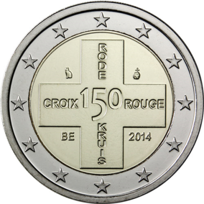 Belgique 2 Euro 2014 - 150 ans de la Croix-Rouge
