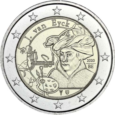 Belgique 2 Euro 2020 - Jan van Eyck