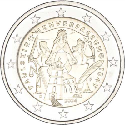 Allemagne 2 Euro 2024 Paulskirche Constitution Mzz F