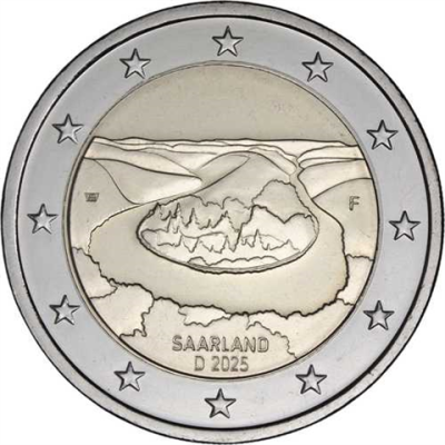 Allemagne 2 Euro 2025 Sarre - Saarschleife Mzz. F