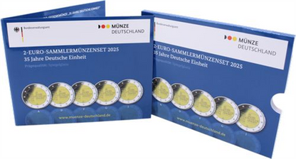 Série de pièces de 2 euros allemandes 2025, Unité allemande, Belle Épreuve A-D-F-G-J
