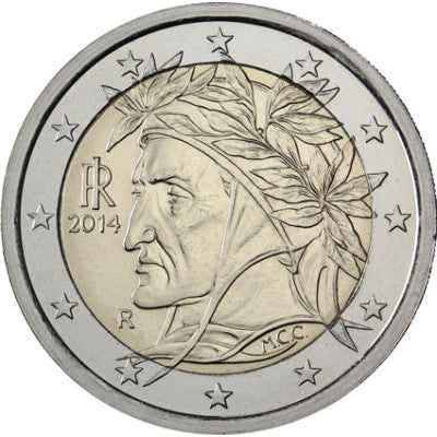 Italie 2 Euro 2014 bfr. Dante Alighieri