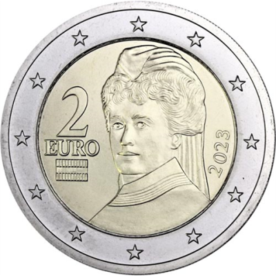 Autriche 2 Euro 2023 Bertha von Suttner