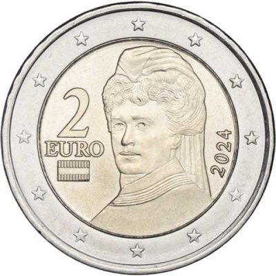 Autriche 2 Euro 2024 Bertha von Suttner