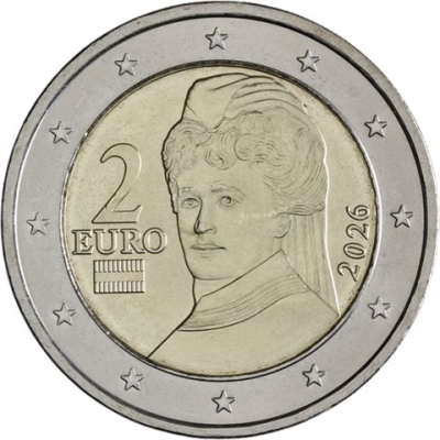 Autriche 2 Euro 2026 Bertha von Suttner