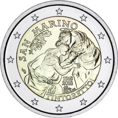 Saint-Marin 2 Euro 2018 Stgl. 500. Né de Jacopo Tintoretto à Coincard