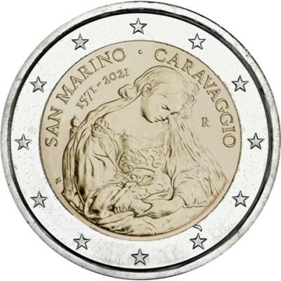 Saint-Marin 2 Euro 2021 Caravage