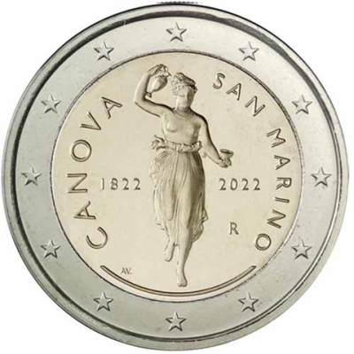 Saint-Marin 2 Euro 2022 Antonio Canova