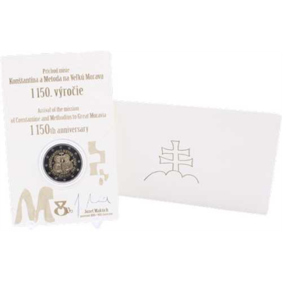 Slovaquie 2 euros 2013 PP - Mission byzantine en carte de pièce