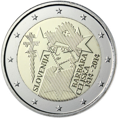 Slovénie 2 Euro 2014 bfr. Barbara von Cilli